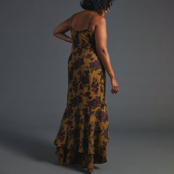 HTF Anthropologie Floral Slip Maxi Dress - Picture 9 of 10